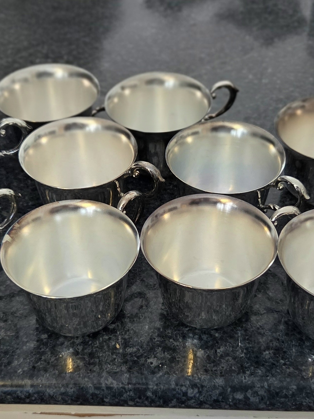 Silver Plated Punch Or Baby Cups-Lot Of 14